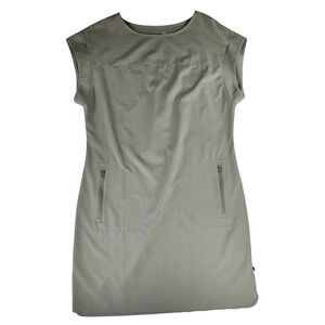 FIG Clothing Shift Dress Womens Medium Green Travel Active Recycled Polyester